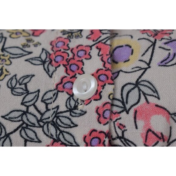 Big Dart Floral Button Down Long Sleeve Shirt‎ UK 10 EU 38 - Picture 12 of 12